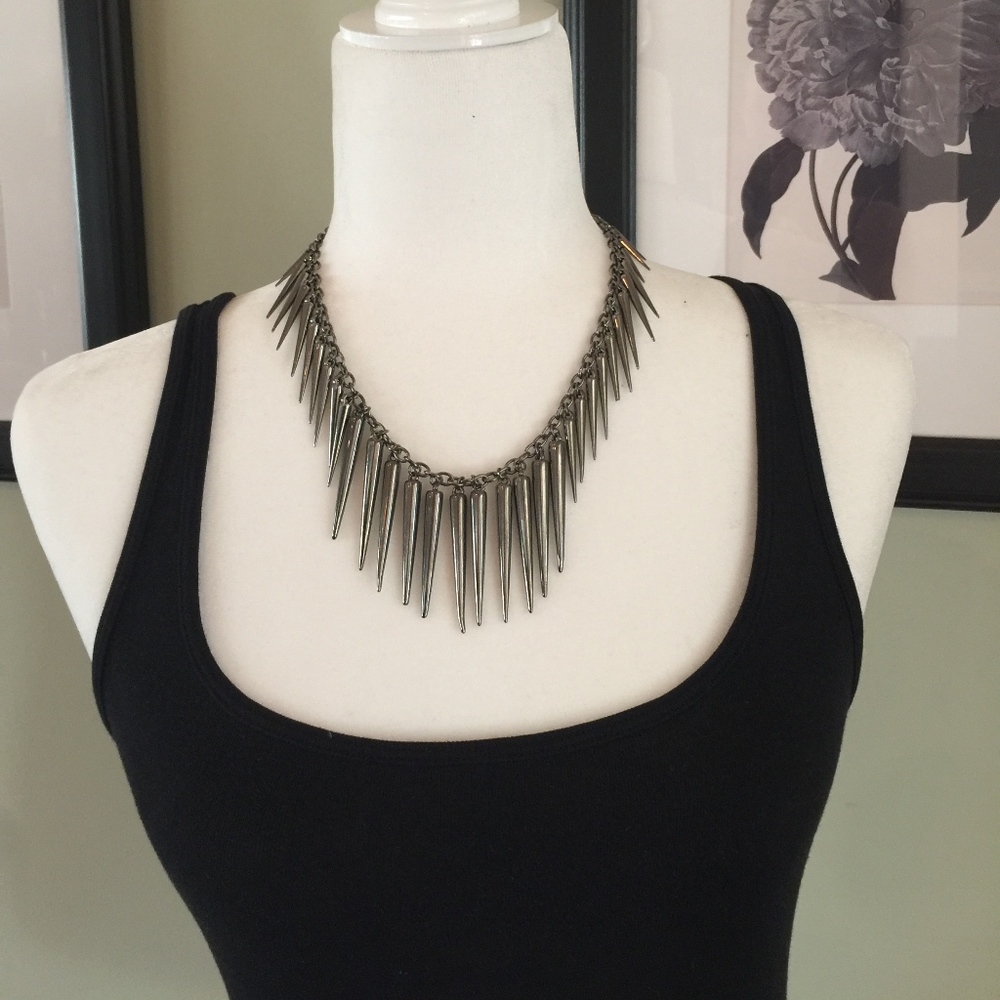 Gunmetal Statement Necklace